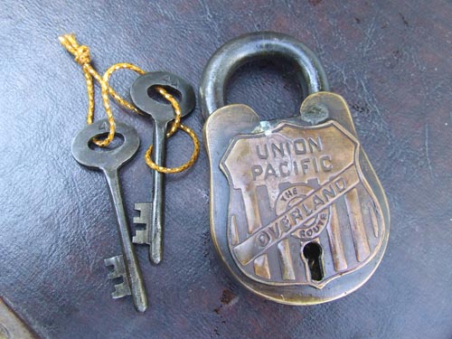 アンティーク ブラスロック Union Pacific Overland Brass Lock 南京錠 