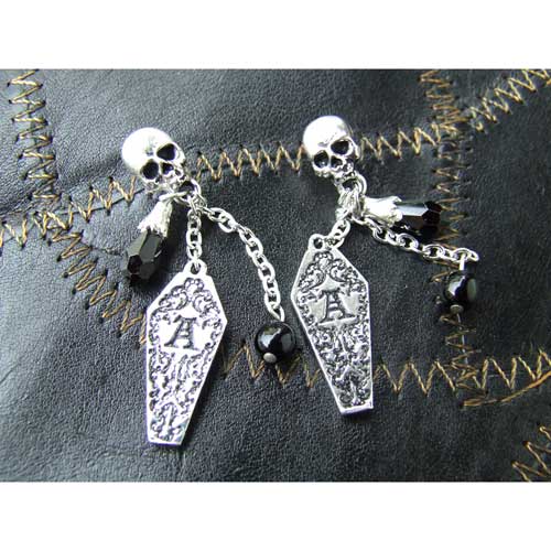 Alchemy Gothic－アルケミーゴシック スカルピアス Cortege Earrings （pair） スカルアクセサリー 【不思議