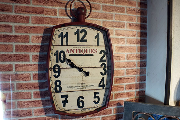アンティーク ウォールクロックL Antique Reproduction Wall Clock [不思議雑貨店ネバーランド]