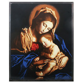 アートグラスフレーム 聖母マリア＆幼児イエスキリスト 聖母子像 Art 