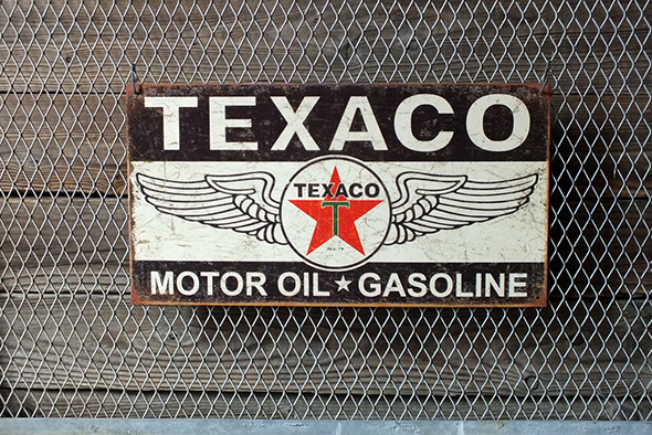 テキサコ メタルティンサイン Texaco Motor Oil Gasoline Winged Logo