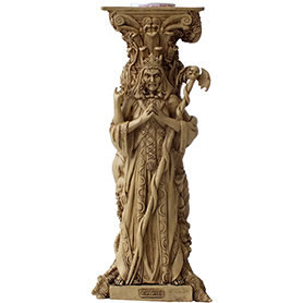 マザーメイデントリプル女神キャンドルホルダー アイボリー Triple Goddess Mother,Maiden,Crone Candle Holder IV