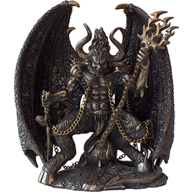 ルシファー 悪魔 ブロンズスタチュー 堕天使像 Lucifer Devil Statue 不思議雑貨店ネバーランド