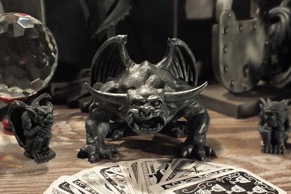 ブルホーンド ガーゴイル ゴシックスタチュー(像) Bull Horned Gargoyle Gothic Statue