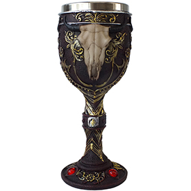 ブルスカル ゴシック ワインゴブレット Bull Skull Decorative Gothic Goblet