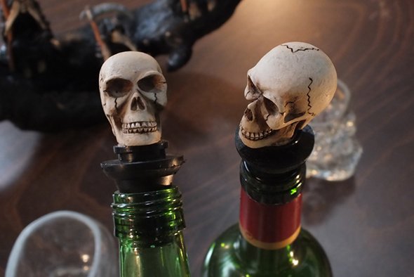 スカル ワインストッパー(ペア)Skull Wine Stopper 2P