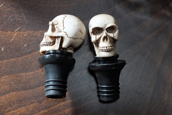 スカル ワインストッパー(ペア)Skull Wine Stopper 2P