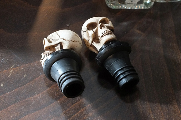 スカル ワインストッパー(ペア)Skull Wine Stopper 2P