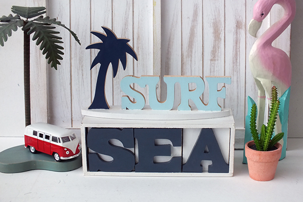 ハワイアン メッセージスタンド パーム＆サーフロゴ  PALM＆SURF
