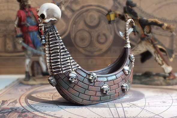 スケルトンスカル カロンの船オブジェ Charon’s Ferry Figurine Boat 