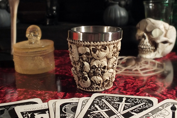 スカルヘッズ(頭蓋骨)ショットグラス Ossuary Skull Shot Glass 