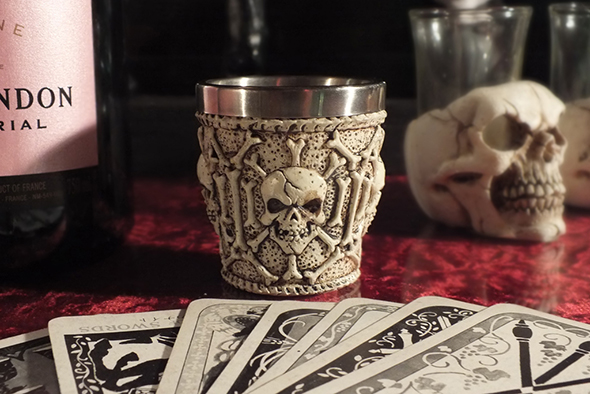 スカル&ボーン ショットグラス Ossuary Skull Shot Glass
