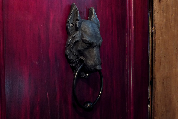 ゴシックウルフガーゴイルドアノッカー Gothic Wolf Gargoyle Door Knocker