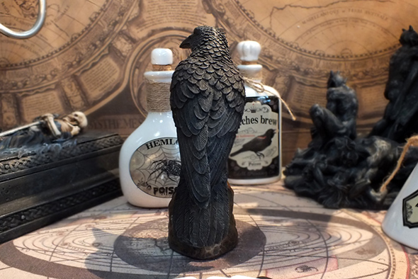 レイヴン スタチュー(像) カラスの置物 Raven on rocky Statue 8730