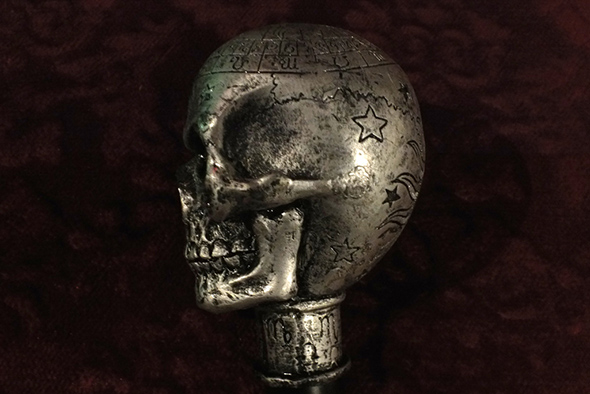 アストロロジー(占星術の頭蓋骨)スカル ウォーキングステッキ Astrology Skull Walking Cane