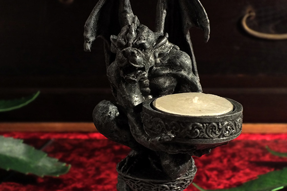 サイラス ガーゴイルキャンドルホルダー 卓上装飾像 Silas The Gargoyle Candle Holder Tabletop Statue 