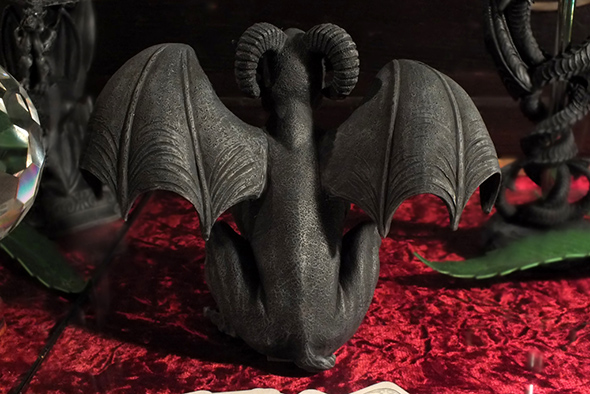 ラムホーンド ガーゴイル ゴシックスタチュー(像)  Ram Horned Gargoyle Gothic Statue 