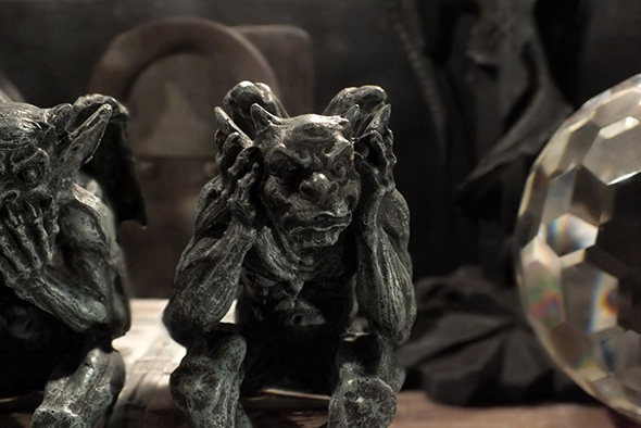 ガーゴイル シェルフシッター フィギュア ゴシックスタチュー(像) Gargoyle See,Hear,Speak No Evil Gothic Statue 