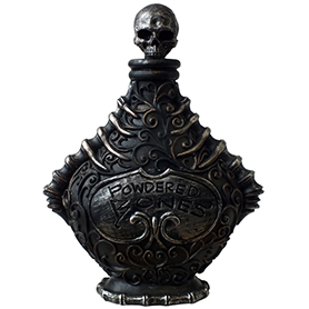 ゴシックスカルパウダーボーン ポイズンボトル(毒瓶)装飾オブジェ
Gothic Skull Powdered Bones Poison Bottle