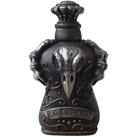 ゴシックスケルトンレイヴン ポイズンボトル(毒瓶)装飾オブジェ   Gothic Skeleton Raven Poison Bottle