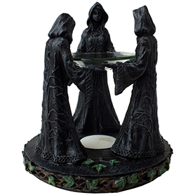 マザーメイデントリプル女神(3魔術師)オイルバーナー オブジェ Triple Goddess Maiden Mother Crone Oil Burner Figurine