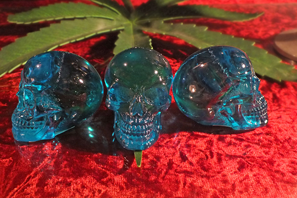 ミニクリスタル スカルヘッド クリアブルー Translucent Clear Blue Skull Mini