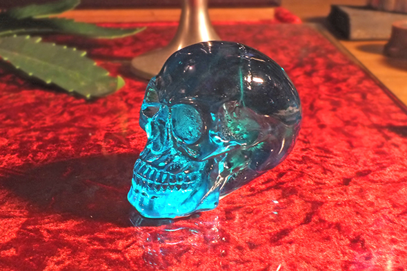 ミニクリスタル スカルヘッド クリアブルー Translucent Clear Blue Skull Mini