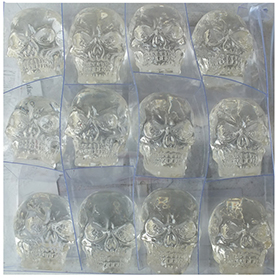 ミニミニクリスタル スカルヘッド クリア12個セット Translucent Clear Skull Mini Mini 12p