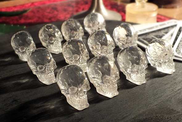 ミニミニクリスタル スカルヘッド クリア12個セット Translucent Clear Skull Mini Mini 12p