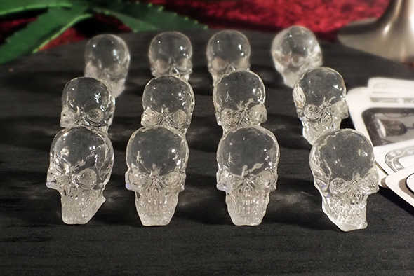 ミニミニクリスタル スカルヘッド クリア12個セット Translucent Clear Skull Mini Mini 12p