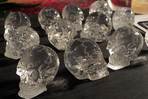 ミニミニクリスタル スカルヘッド クリア12個セット Translucent Clear Skull Mini Mini 12p