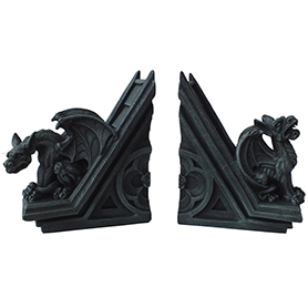ゴシックガーゴイル スカルプチュラルブックエンドセット Gothic Gargoyle Sculptural Bookend set 8293
