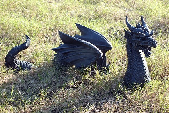 ドラゴン像 ゴシックガーデンアートフィギュア Lawn dragon statue
