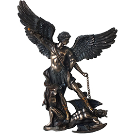 大天使聖ミカエル ハンギング(壁掛け)ブロンズ像 ウォールプラーク St.Michael Bronze Wall Plaque