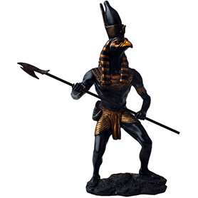 古代エジプトの戦士神 ファルコンコブラホルス像 Egyptian Falcon Cobra Horus Statue