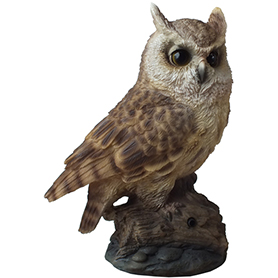 ワシミミズクスタチュー(像)サウンドセンサー付フィギュア Eagle Owl Statue with Sound