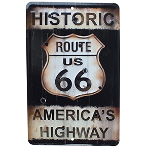 US ルート66 メタルサイン ヒストリック アメリカン ROUTE66 HISTORIC AMERICA'S HIGHWAY