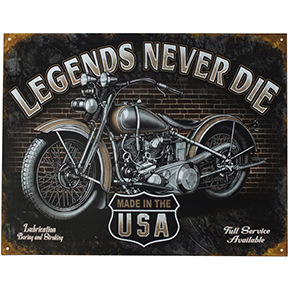 USティンサインプレート リジェンドUSA LEGENDS NEVER DIE
